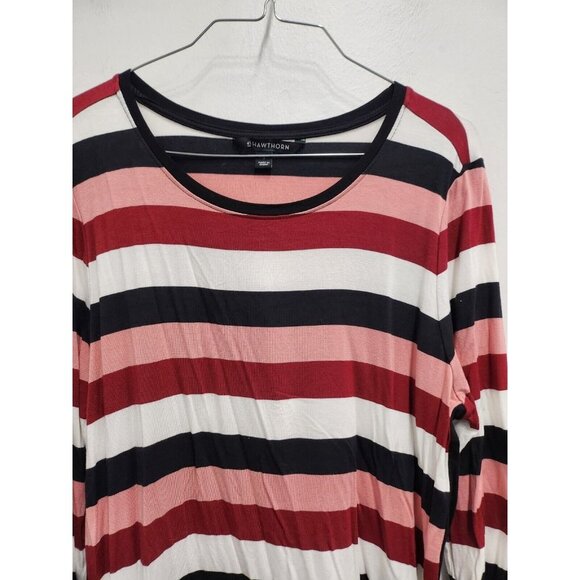 41Hawthorn Stitch Fix Womens Manu Top Size Large Multicolor Striped 3/4 Sleeve - Picture 2 of 7